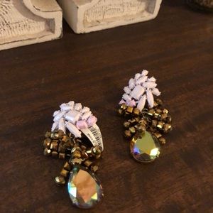 J.Crew Pink & Brown Stone Earrings